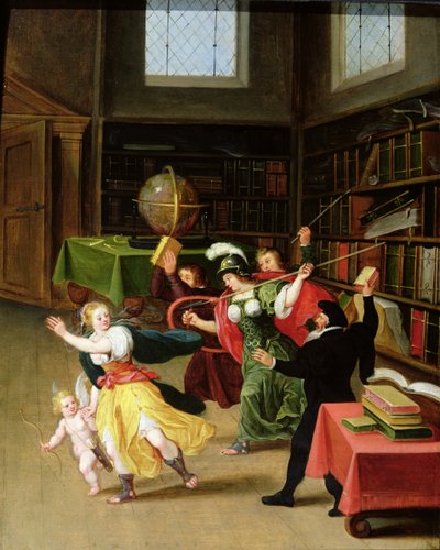 Een allegorie van rede die begeerte overwint door Adriaen van Stalbempt
